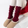 1 Pair Stockings Vintage Knitting Cotton Long Socks Winter Hollow Warm Thigh High Stocking Harajuku Knee Socks Autumn Woman
