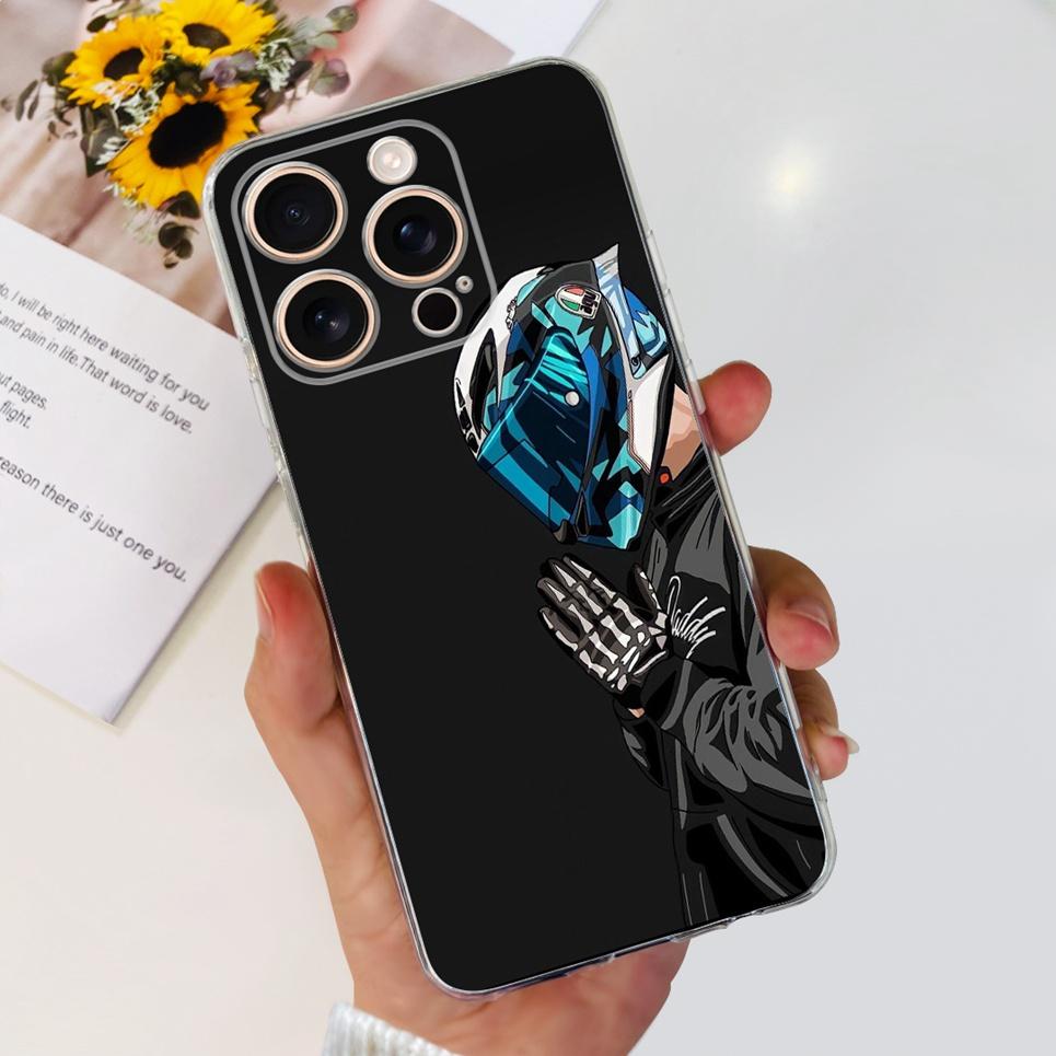 Чехол для iPhone 16 Pro Max Чехол для iPhone 16 Plus Крутой Мультяшный Дракон Космонавт Милый Кот Funda Мягкий Прозрачный Силиконовый Чехол