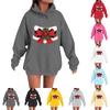 Women's Fashion Casual Long Sleeve Loose Christmas Print Hooded Sweatshirt