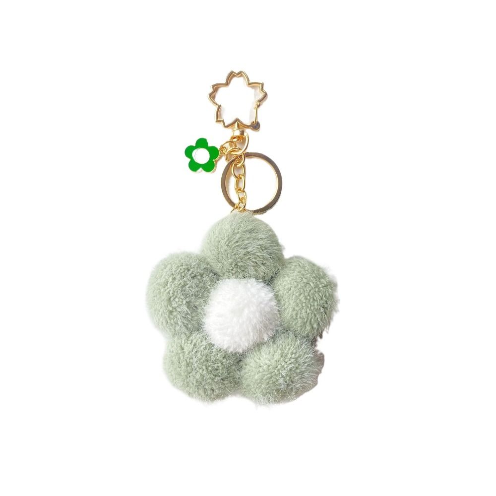 Chain Plushball Bag Pendant Backpack Charms Cartoon Plush Pendant Stuff Plush Toy Flower Keychain