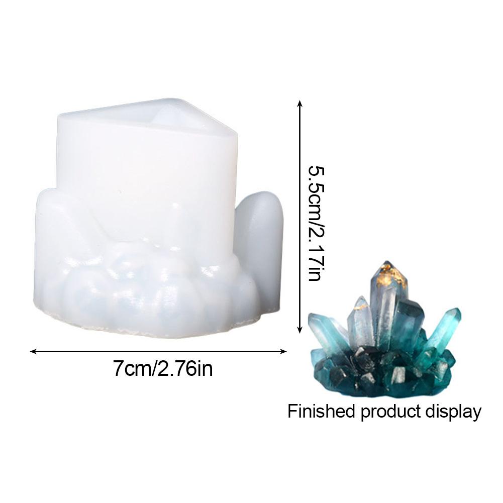 DIY Crystal Epoxy Resin Mold Crystal Cluster Irregular Stone Silicone Mold 3D Ornaments Handicraft Necklace Earrings Pendant Epoxy Resin Mold