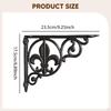 Decorative Shelf Bracket Cast Iron Black Rustic Sturdy Metal Corner Brace Right Angle Wall