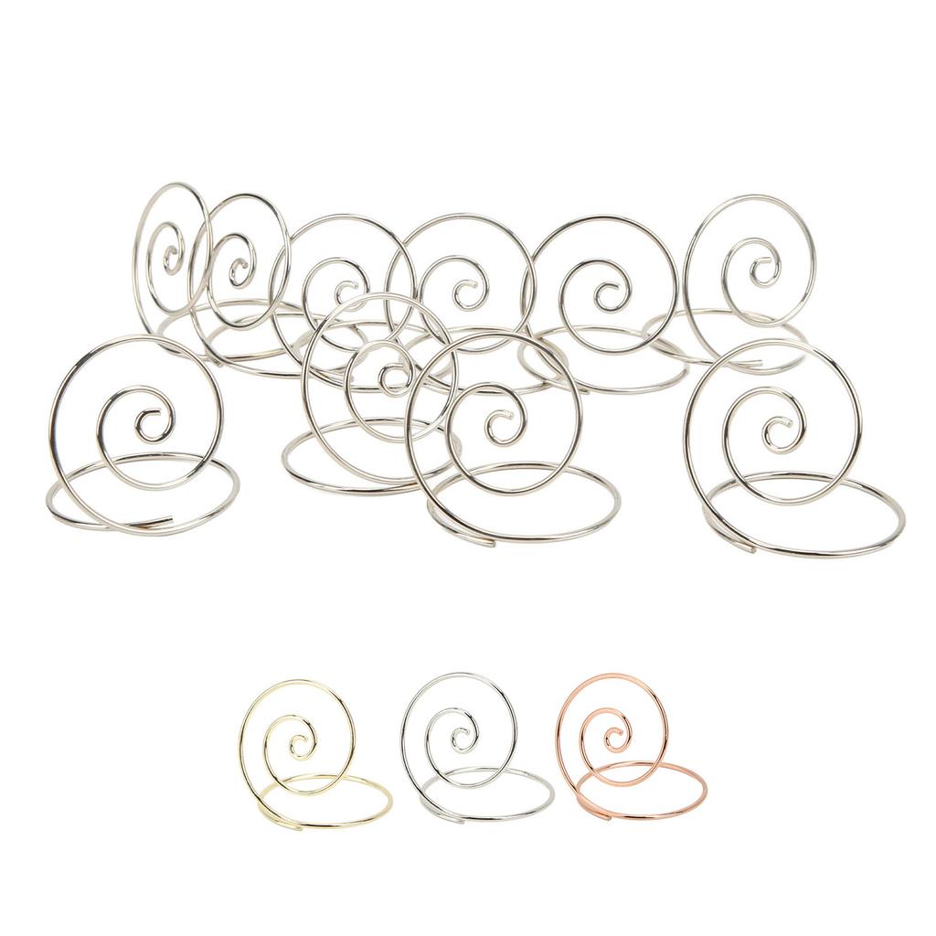 10 шт. держатель для номера стола круглый металлический симпатичный внешний вид легко чистится железный материал настольные зажимы для картинок