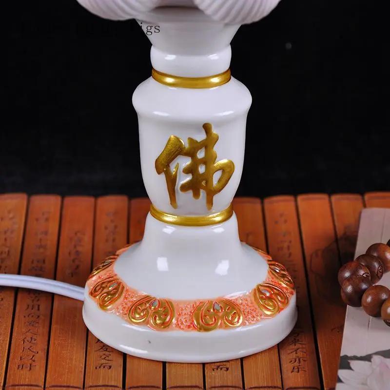 Китайский классический ручной работы керамический подсвечник с имитацией Будды бытовые постоянные свечи буддийские принадлежности 2 шт.