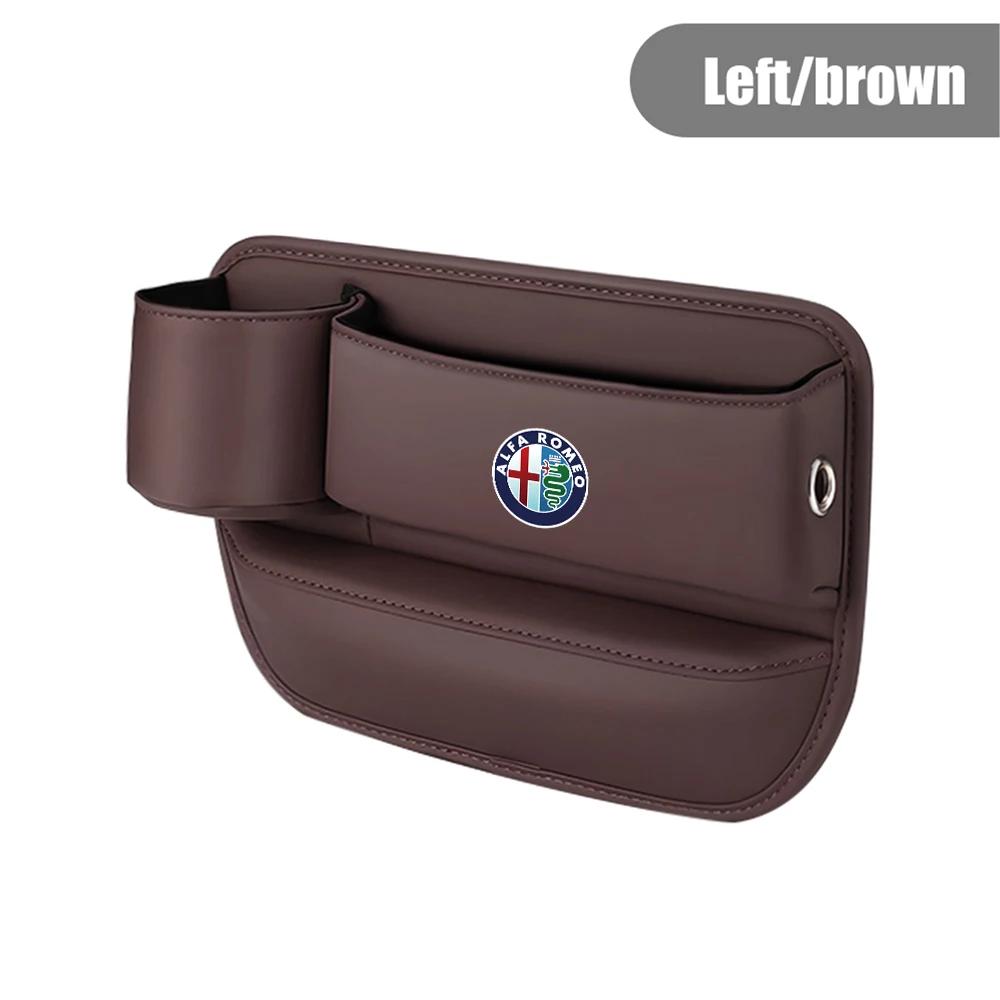 Car Stickers For Alfa Romeo Car Seat Sewn Gap Crevice Slot Storage Box Cup Holder For Alfa Romeo 4C 159 Spider Giulia Giulietta 