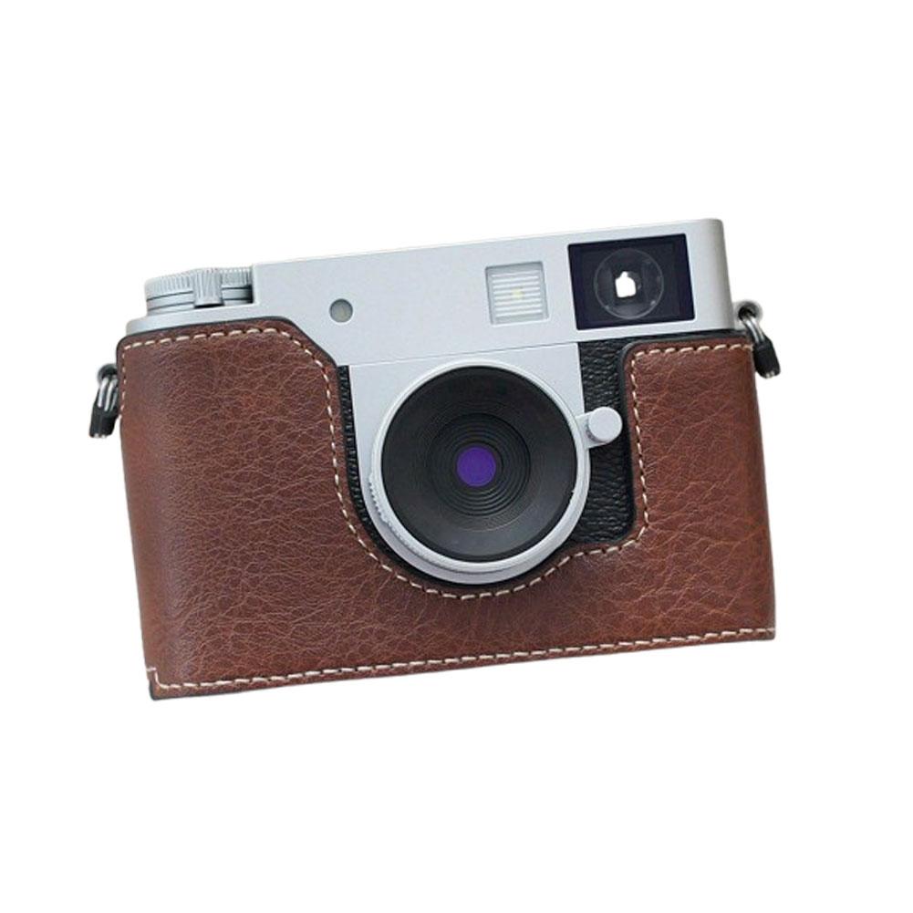 Полукорпусная кожаная сумка для камеры для Fuji X-half, быстросъемная защитная оболочка, нижняя крышка, сумка для переноски камеры