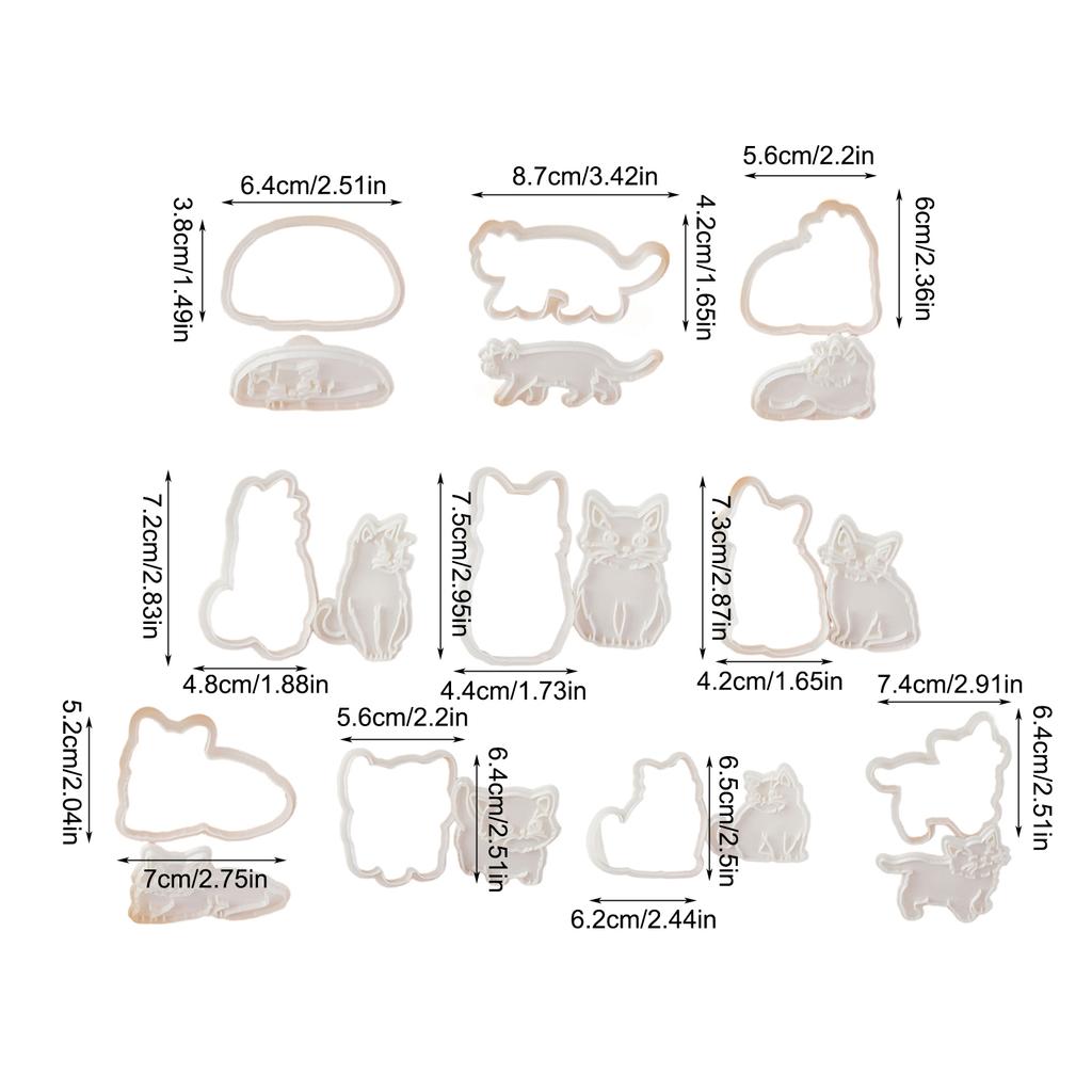 Милые формочки для печенья в форме котенка, очаровательные штампы для печенья с рисунком кота, формы для печенья для создания сладких угощений