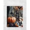 Pumpkin Halloween Metal Sign, Spooky Wall Decor 20x30cm
