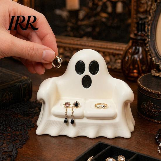 Cool Spooky Tray for Jewelry Halloween Tray, 3D Printed Ghost Pumpkin Couch Shaped Trinket Dish, Gothic Small Decorative Dish Rings Earrings Necklaces
