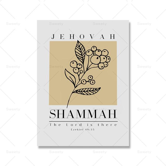 Modern Minimalist Bible Christian Poster and Prints Wall Art Pictures Abstract Leaves Flowers Canvas Painting Living Room Decor