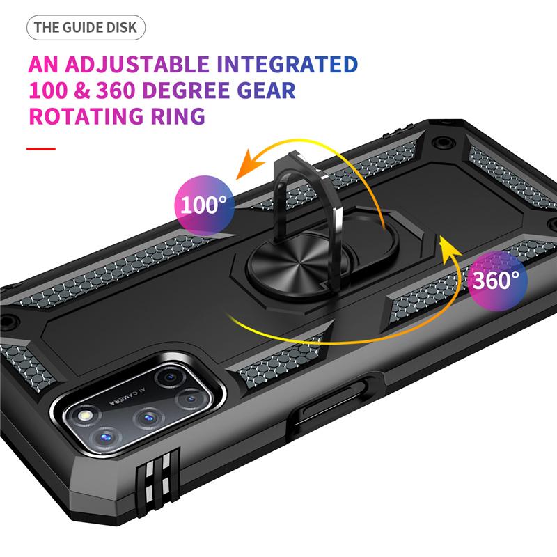 Чехол Fundas для OPPO A52 A72, противоударный защитный чехол-подставка с автомобильным кольцом, чехол для телефона для OPPO A92 A 52 72 92, бампер из ТПУ, чехол