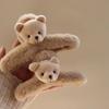Cute Little Bear Plush Grappling Clips for Women's Autumn and Winter Hair AccessoriesShark ClipsLarge and Niche Hair Clips