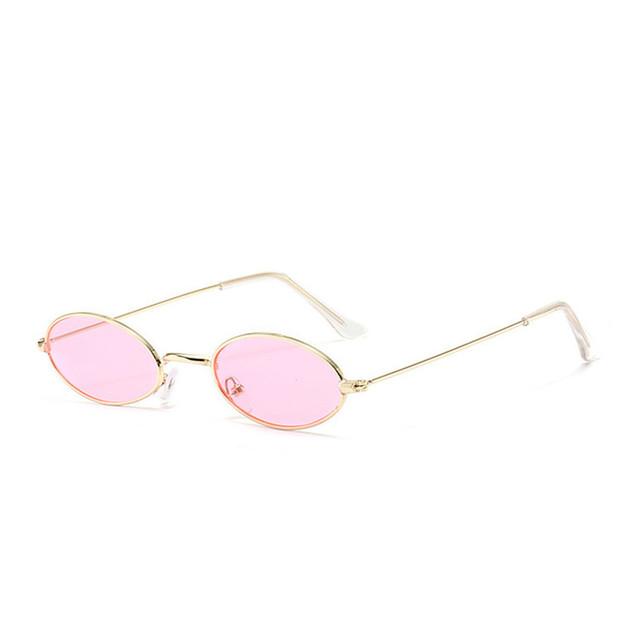 Retro Small Frame Oval Sunglasses Uv400 Unisex Brand Design Sun Glasses Summer Vintage Shades Eyeglasses Driving Eyewear