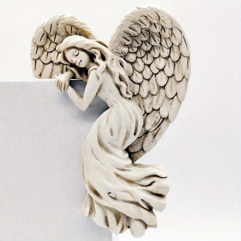 2PCS Angel Wings Home Gift Resin Craft Door Frame Ornament Indoor and Outdoor Garden Door Ornament