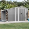 VidaXL Garden Shed, Tool Shed with Handles, Tool Shed with Sloping Roof, Terrace Storage Shed, Grey 3188290