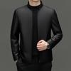 Versatile Genuine Leather Jacket for Men Middle-aged Sheepskin Casual Jacket Dad Spring Autumn Winter Fashion Leather Jacket