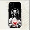 San Judas Tadeo ART Phone Case For iPhone 15,14,13,12,11,Pro,X,XS,Max,XR,Plus,Mini Soft Black Cover
