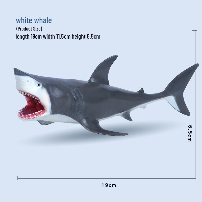 Cross-Border Marine Life Model Toy: Gray Whale, Orca, Humpback, Narwhal, Great White Shark