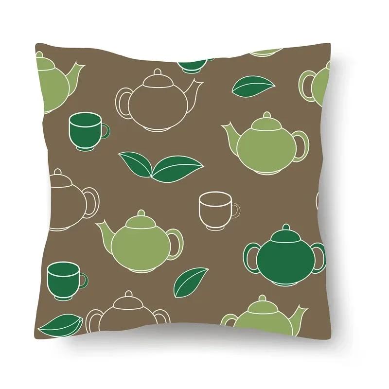 Дом Гостиная Диван Розовый Облако Голубой Рыба Принт Узор Наволочка Декоративная Подушка для Спальни