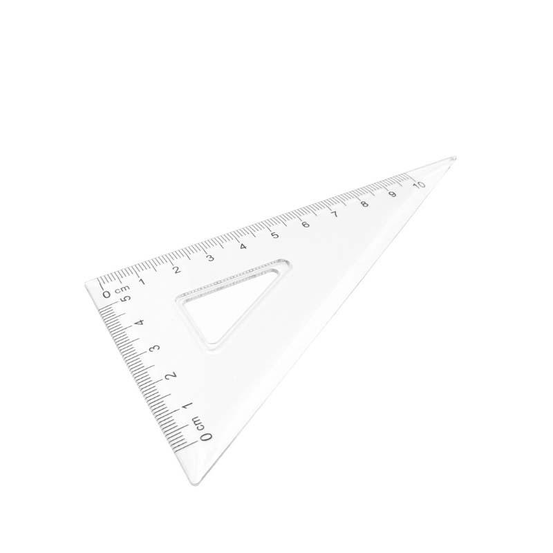 Пластиковая прозрачная треугольная линейка и угольник - Набор студенческих инструментов для рисования