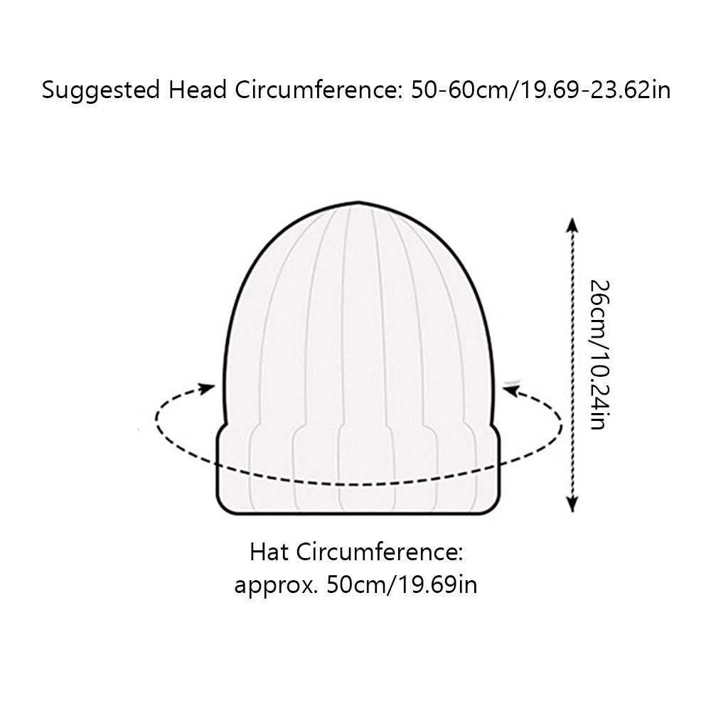 Casual Cashmere Cashmere Knitted Hat Solid Color Unisex Beanie Hat Rolled Edge Ear Protection Cap