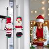 2pcs/Set Christmas Refrigerator Handle Cover Snowman Elk Santa Kitchen Microwave Oven Dishwasher Fridge Door Knob Protector