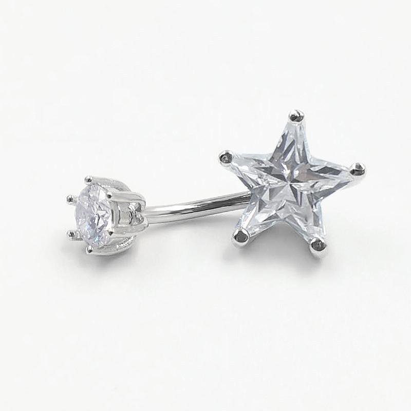 925 Sterling Silver Belly Button Rings Navel Rings Sterling Silver Belly Rings Belly Piercing Jewelry Big Star