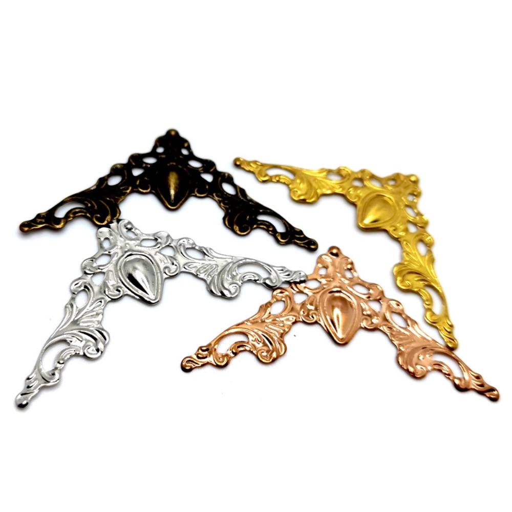 Бронзовый Скрапбук DIY Резной Золотой Угловой Протектор Орнамент Защита Мебели Угловые Кронштейны