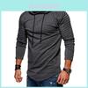 Classic Men Top T-shirt Long Sleeve Slim Fit Hooded Sweatshirt With Premium Materials