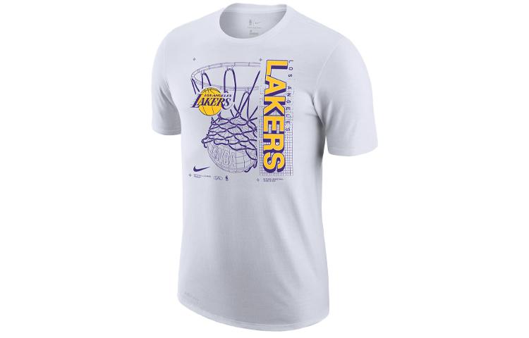 Nike NBA T Shirts Men's White Crew Neck Moderate Straight Fit CV6111-100