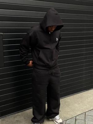 Американская мода однотонный свободный свитшот Y2K мужской двухсекционный Harajuku хип-хоп готический Джокер брюки спортивные штаны