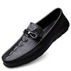 Fashiongenuine Leather Men Casual Shoe Crocodile Pattern Fashion Luxury Brand Mens Loafers Moccasins Breathable Black Driving Shoes Men