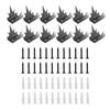 12Pcs Fence Fence Spikes with Screws Anti-Climb Thieves Intruder Animal Deterrent