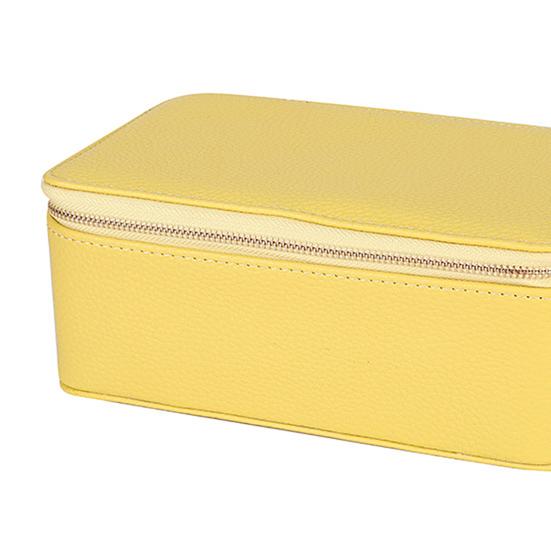 Travel Jewelry Box Large Capacity Zipper Closure Waterproof Hard Shell Soft Lining