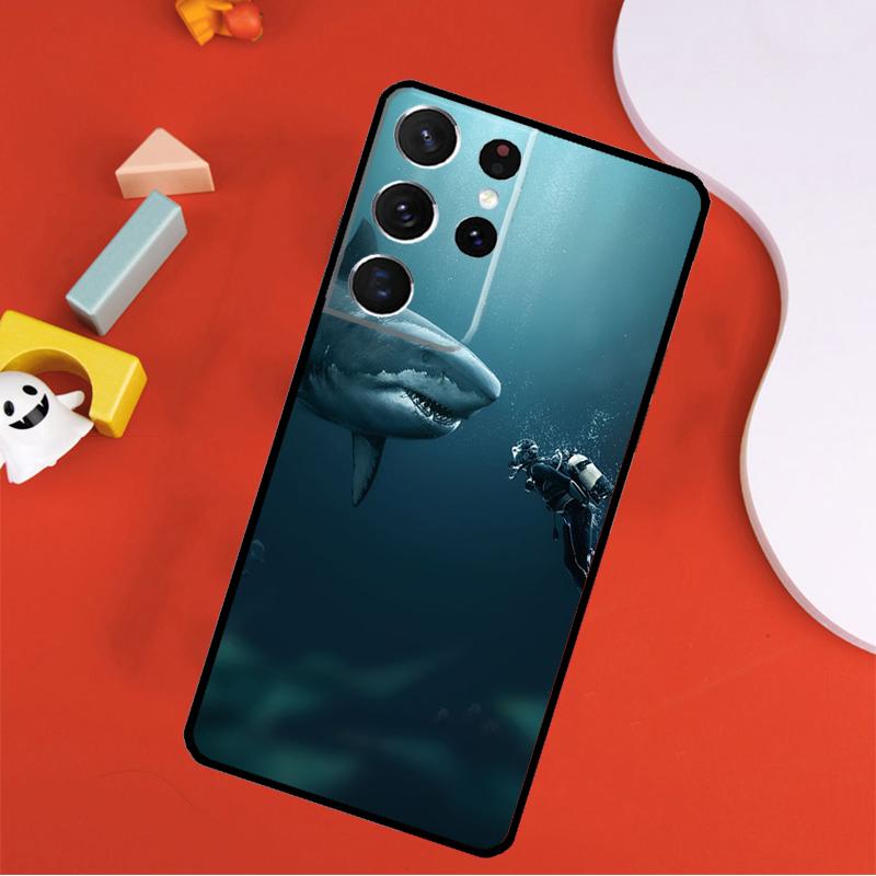 Чехол для телефона Акула и Косатка Для Samsung Galaxy S25 Ultra S9 S10 S20 S21 FE S22 S23 S24 Plus S24 Ultra Чехол
