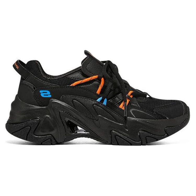 Skechers Меха-кроссовки Stamina V3 3-го поколения Ткань Синтетическая кожа Крутые Низкие Папины кроссовки Женская кроссовка Черный Оранжевый Синий 896228-BBK