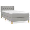 3130465 vidaXL Divan Bed with Mattress Light Grey 80x200 Cm Fabric