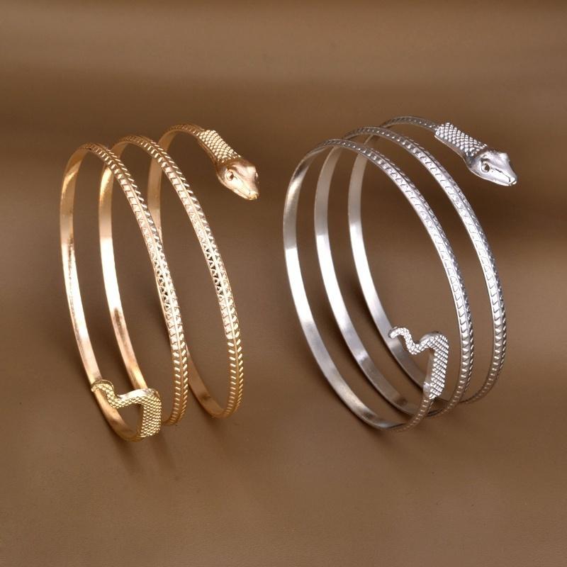 Новый панк-модный спиральный браслет со змеиной спиралью на плече, манжета на руку, браслет-браслет