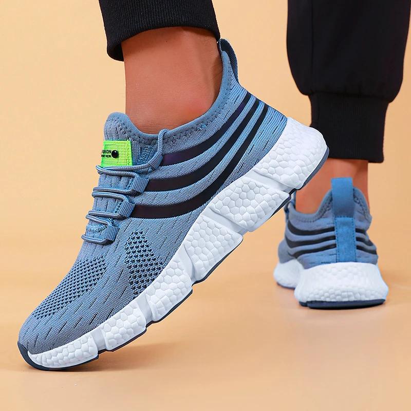 Men'S Casual Running Shoes Breathable Lightweight Sneakers Outdoor Sports Walking Tenis Shoes Luxury Athletic Jogging Shoes