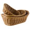Handmade Imitation Rattan Storage Basket Wicker Bread Holder Fruit Vegetable Container Snack Food Organizer