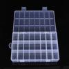 Clear Jewelry Box 24 Grids Plastic Bead Storage Container Earrings Organizer