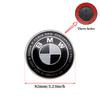 BBKR7 Car Thunder black white Logo Front Hood Emblem 82mm+Rear Badge 74mm+Wheel Hub Cap 68mm+56mm steering wheel sticker For All BMW