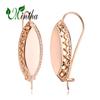 MINTHA Clip Earrings Trendy Fashion Jewelry Hollow Drop Earrings For Women Rose Gold Color Earrings