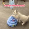 Funny 4-Layer Rotatable Track Amusement Plate Cat Toy Amusing Cat Stick Cat Intelligence Interactive Training Balls Toys