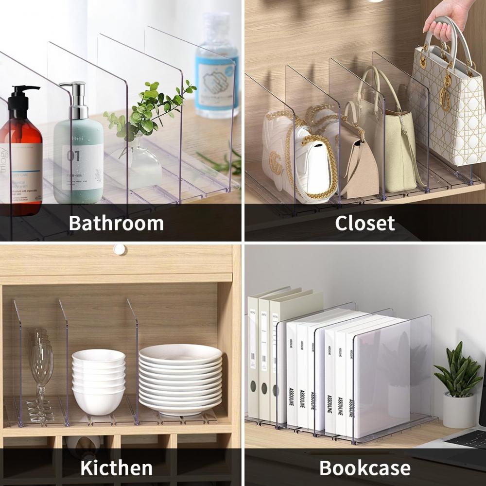 Пластиковый органайзер-разделитель полок для вертикального кошелька, сумки-свитера, рубашки в кладовой, спальне