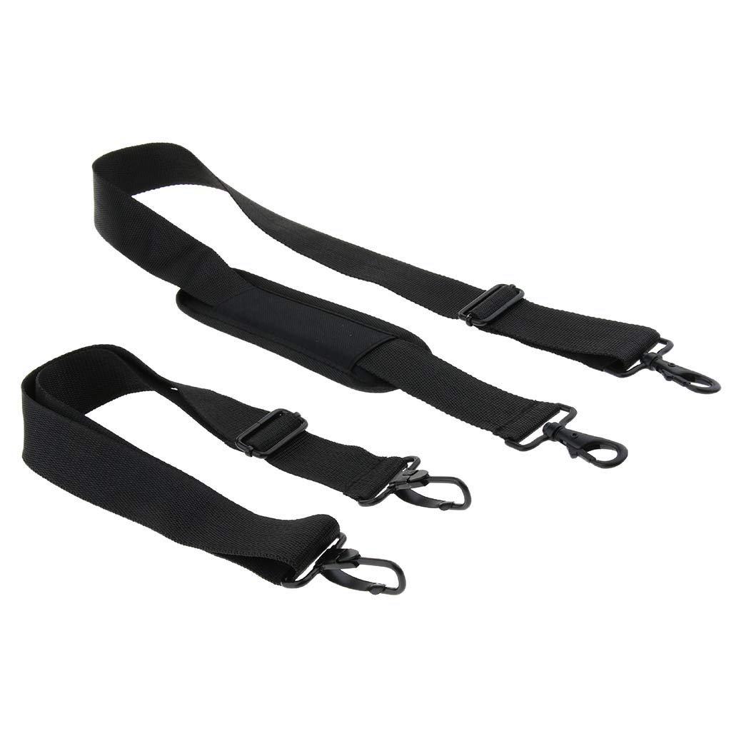 Two adjustable shoulder for instrument straps, black, padded, bags.