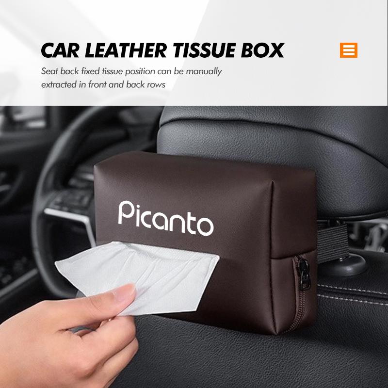 LBGD4 Car Seat Back Tissue Box Paper Towel Storage Bag For KIA Soul Picanto Stonic Venga Sorento Forte
