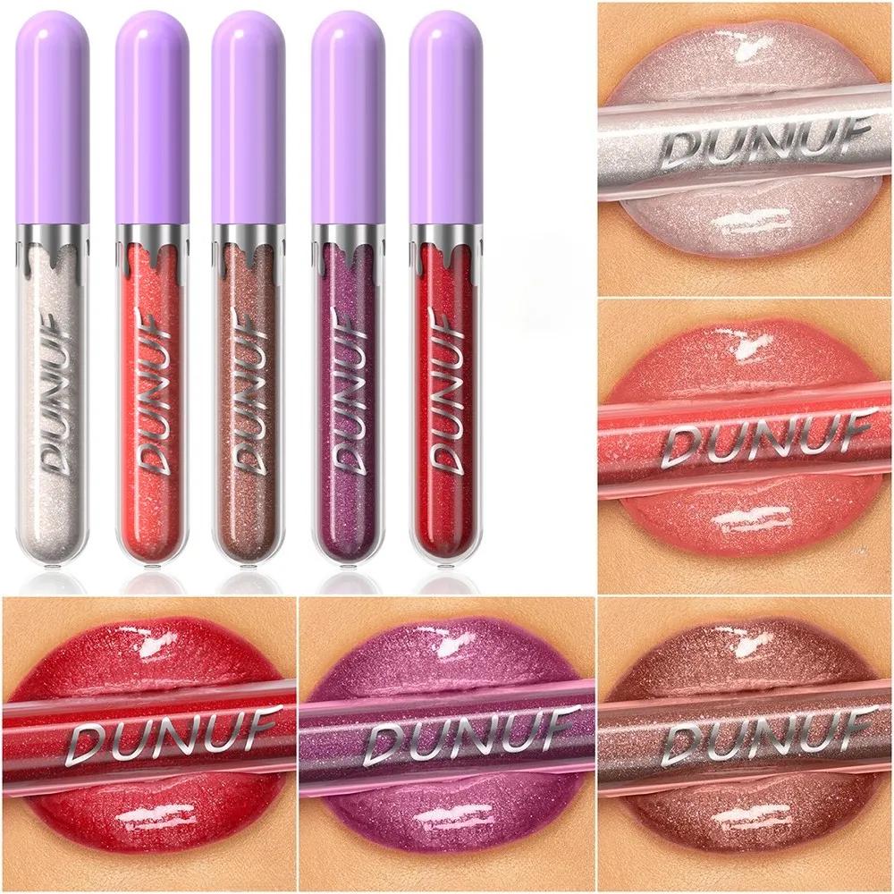 Dunuf Moisturizing and Illuminating Lip Gloss, 5 Units
