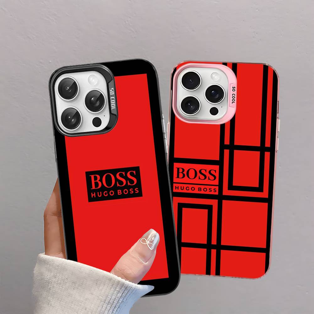 Дизайн Чехол для телефона HUGO BBOSSES Цвет Серебристый Корпус Для LPhone 17 16 16e 15 14 13 12 11 Pro Max Plus