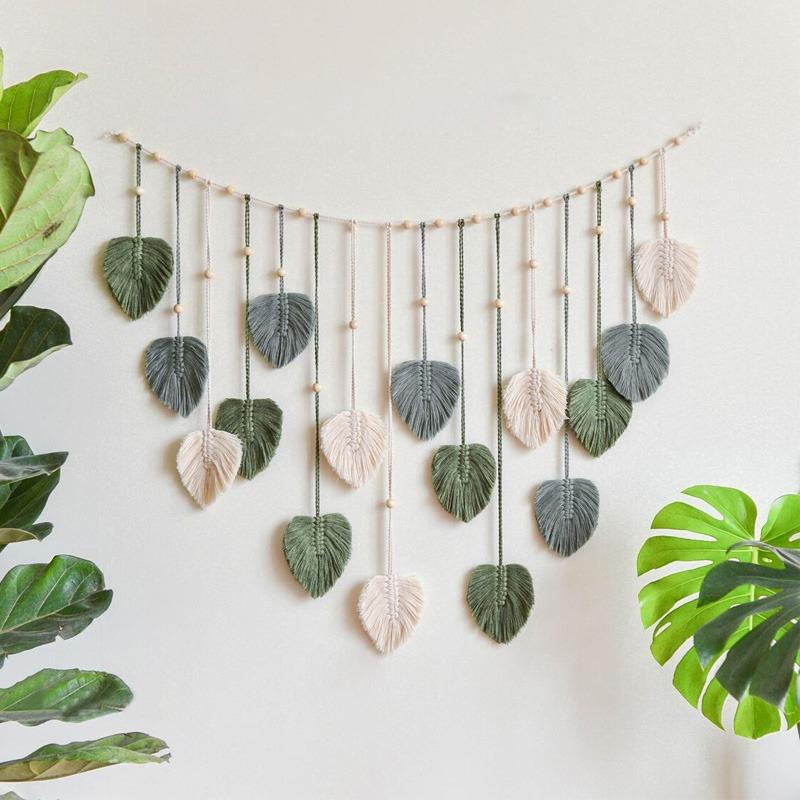 Настенный тканый гобелен в стиле бохо, настенный лист, настенный художественный декор, домашний декор